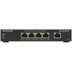 NETGEAR SOHO GS300 Desktop Gigabit Smart Switch, 5x RJ-45