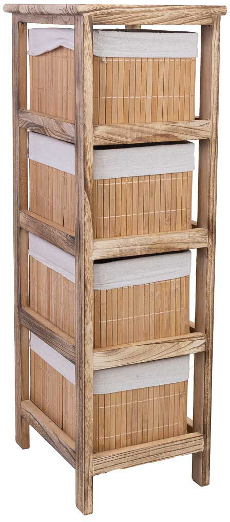 Beachcrest Home Anissa 26 cm W Chest of 4 Drawers Brown 81cm H X 26cm W X 32cm D