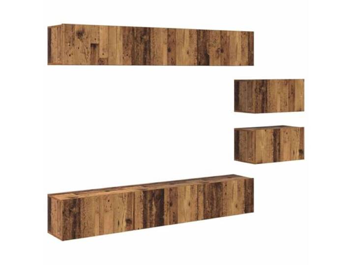 KGFHERENB TV Schrank Hängend 60x30x35cm Wand Lowboard Altholz Optik Kompakte Wandablage für Schlafzimmer oder Gästezimmer, schafft freie Bodenfläche und ordentliche Medienaufbewahrung.
