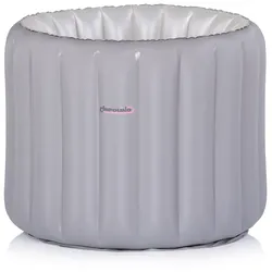 Chipolino Babybadewanne Bubble Nest aufblasbar, rund, Sitz, Pumpe, Badehilfe grau