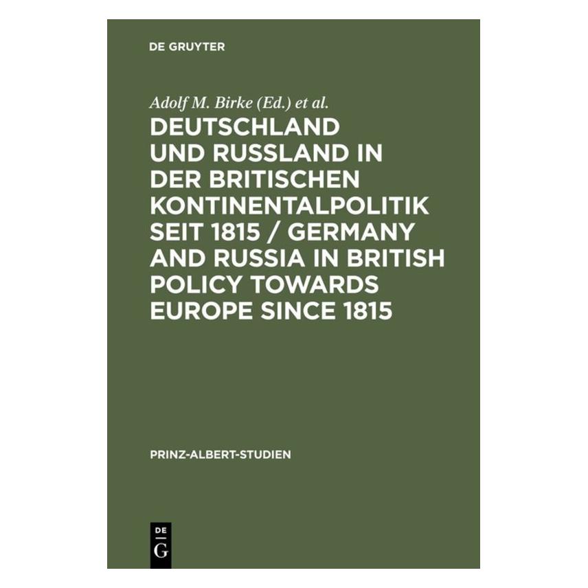 De Gruyter Deutschland und RuÃland in der britisch (Englisch, Hardcover, Adolf M. Birke, Hermann Wentker) (67833714)