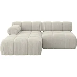 ECKSOFA modulares Sofa Razon-L1 - 190x160x70 cm Creme Cord