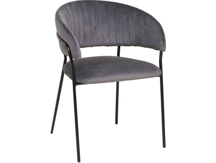 Stuhl Calvin grau Samt