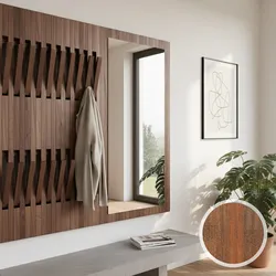 BlackWood »Piaforte« Massivholz Design-Garderobe Nussbaum Garderobe / Nussbaumfarbig gebeizt / 62,5 cm