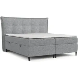 BOXBETT Las Palmas 200/200 cm Grau im Alta Stoff