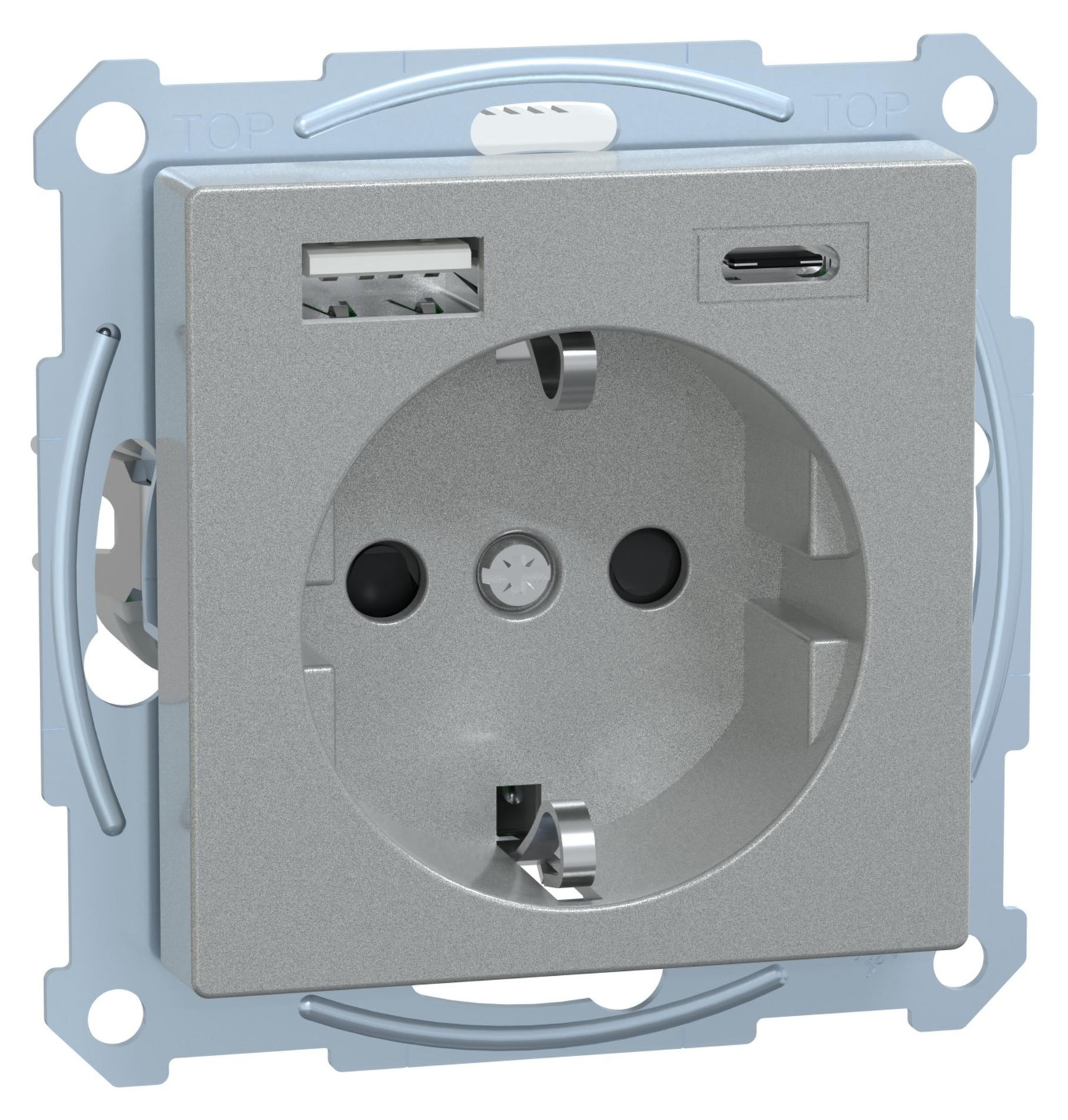 Merten stopcontact met USB-lader MEG2367-0460