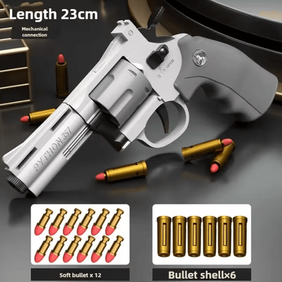Uplift Curations Continuous Firing Soft Dart Blaster Rotating Launcher Toy Gun For Outdoor Battle Games Adults And Kids 357 grey 23cm
