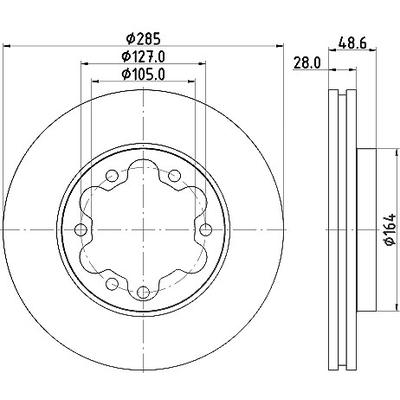 Hella Bremsscheibe [Hersteller-Nr. 8DD355117-421] für Toyota