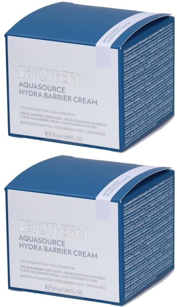 Biotherm Aquasource Hydra Barrier Cream x2 2x50 ml Creme