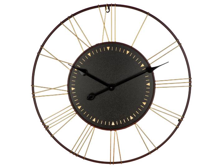 Wanduhr GILDE Wanduhr rund Mesa , schwarz, B:60cm H:60cm, Wanduhren, Wanduhr