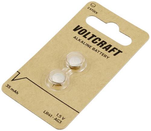VOLTCRAFT Knopfzelle LR41 1.5V 2 St. 35 mAh Alkali-Mangan AG3