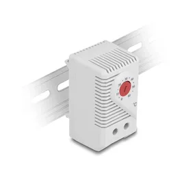 DELOCK Thermostat mit Schließer-Kontakt für Hutschiene