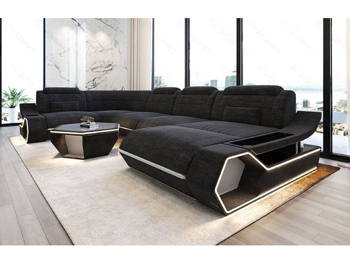Wohnlandschaft Toscano U-Form aus Stoff