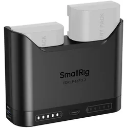 SmallRig 5490 Camera Battery Charger for LP-E6P (Kamera Akku Ladegerät), Kamera Stromversorgung, Schwarz