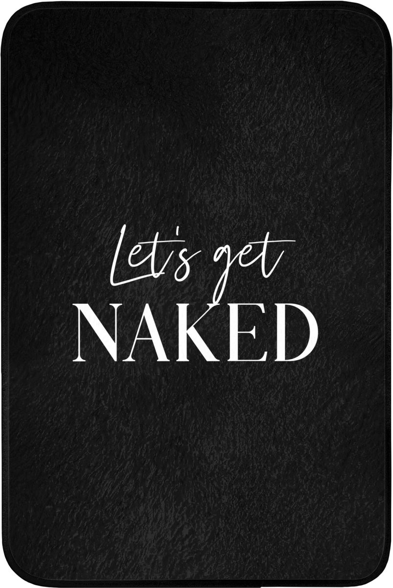 OnlyWow Badmat Let's get naked - Zwart - 60 x 90 cm