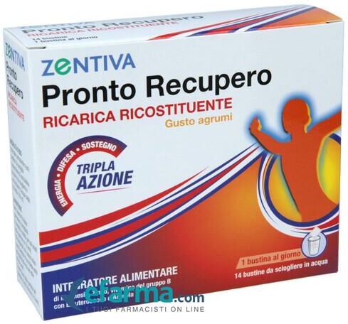 Zentiva Pronto Recupero Integratore Ricostituente 14 Bustine