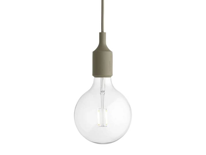Muuto - Socket E27 LED-Pendelleuchte, olivgrün