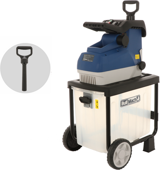 BullMach Tersic 45 Roller - Elektro Häcksler - mit Auffangkorb