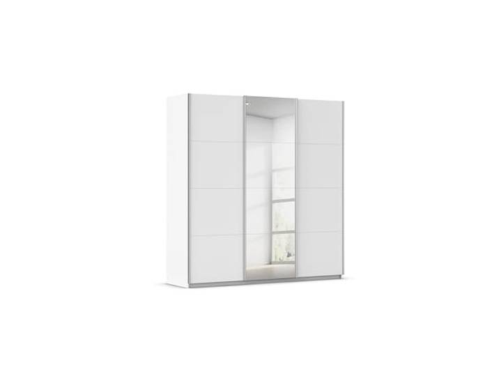 Rauch Möbel KULMBACH, Schwebetürenschrank, Farbe Weiß, Breite 203 cm Kleiderschrank mit Schwebetüren, Schiebetüren, 3-türig, mit Spiegel, Zubehör Basic, Schlafzimmer, Jugendzimmer, Garderobe