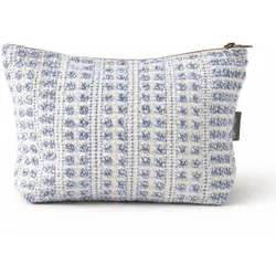 Nomad Sari Indian Jacquard Toiletry Bag - Indigo Echo