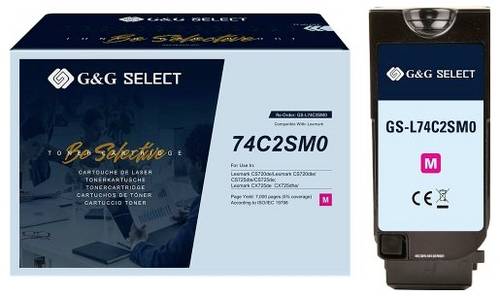 G&G Toner ersetzt Lexmark 74C2SME Kompatibel Magenta 7000 Seiten GS-L74C2SM0