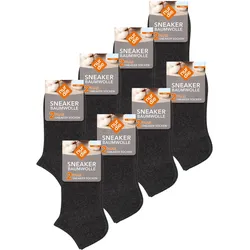 NUR DIE Herren Sneakersocken Baumwolle Basic Unifarben 16