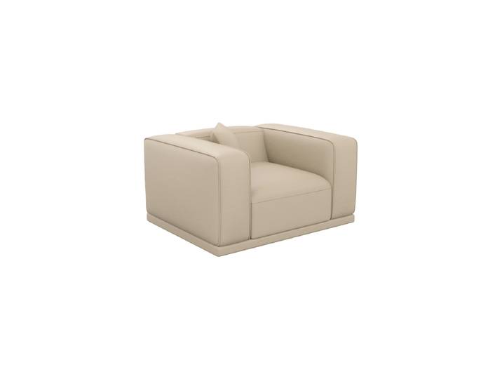 Echtleder Design Loungesessel „Bellara“ Echtleder Beige BLOOMINGLOFT Collection