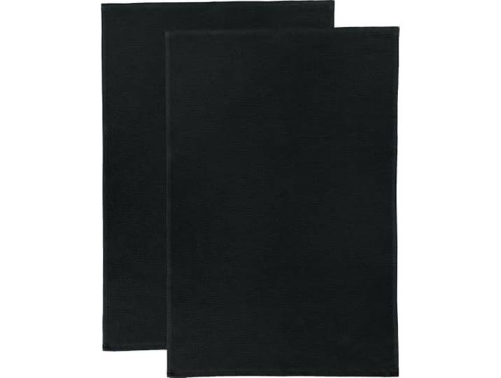 Erwin Müller Reinigungstuch, Putztuch, Multifunktionstuch 2er-Pack schwarz Größe 50x70 cm - saugstark, zum Putzen oder Staubwischen, robust und langlebig, mit Frottierseite