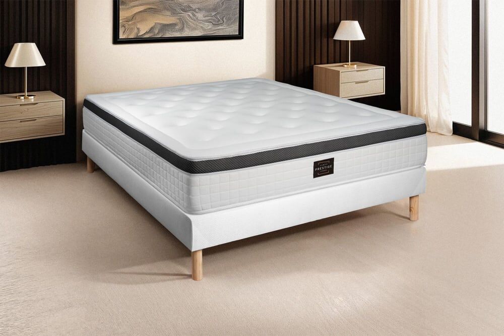 Prestige literie Matelas 140x190 mémoire de forme - equilibré Blanc 190x26x140cm