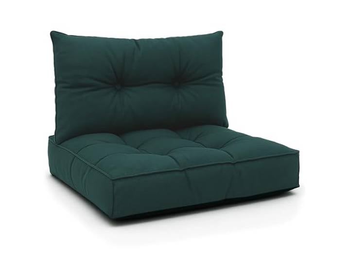 Coussin extérieur pour jardin lounge meubles rotin fauteuil banc Ensemble: siège 70x70 cm et dossier 40x70 cm pour balcon terrasse jardin déperlant matelassé épais moelleux Vert