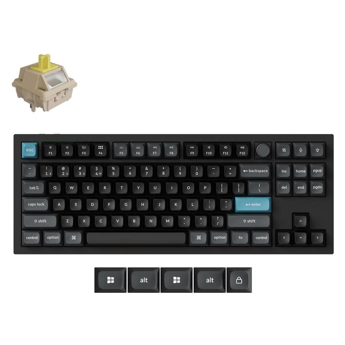 Keychron KEYBOARD WRL Q3 ULTRA/BLACK Q3U-M4 (US, Kabelgebunden, Kabellos) (Q3U-M4)