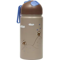 Friends in the Forest Thermoflasche mit Strohhalm 360 ml, braun
