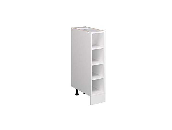 Vicco Regalunterschrank R-Line, Weiß, 20 cm mit offenen Regalen, ohne Arbeitsplatte, zur seitlichen Aufbewahrung und schnellen Zugriffsmöglichkeit