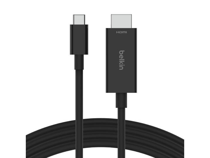Belkin AVC012bt2MBK, 2 m, USB Type-C, HDMI, Mâle, Mâle, Droit