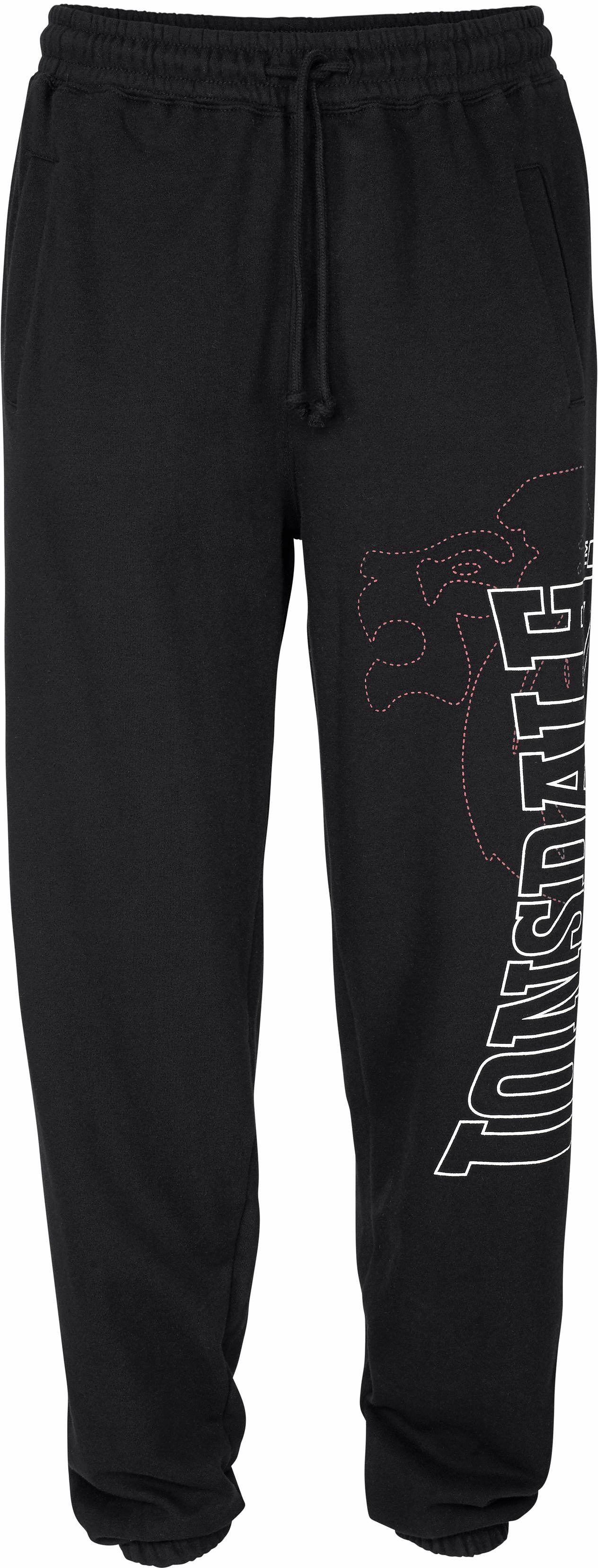 Jogginghose LONSDALE "DARTFORD", Herren, Gr. S (44/46), N-Gr, schwarz, Obermaterial: 60% Baumwolle, 40% Polyester, unifarben, loose fit, Hosen Jogginghose, mit seitlichen Eingrifftaschen, in strapazierfähiger Sweat-Qualität schwarz S (44/46), N-Gr