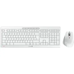CHERRY Stream Desktop Comfort weiß/grau, USB, DE