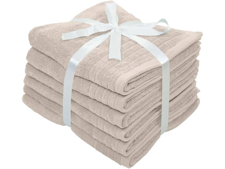 Handtücher OTTO HOME Sanremo Premium, Premium Handtücher, 600 gr/m², 50x100cm , sand, B:50cm L:100cm, Frottier, Frottier, Handtücher, Handtücher, mit Bordüre, flauschig & weich, dicke Qualität, 5 Jahre Garantie