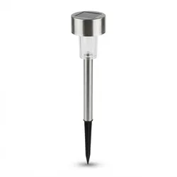 Relaxdays Solarlampen 5er Set, kaltweiß, wasserdicht, Dämmerungssensor, LED Solarlicht, HxD: 31 x 4,5 cm, silber/schwarz