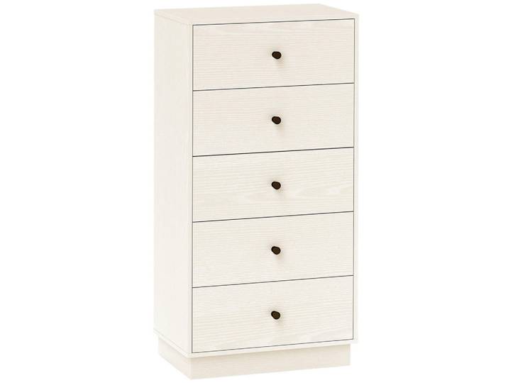 ComfortXL Komoode De-12874 5 Schubladen, modern Creme, 47x95x29 cm, Kleinmöbel, Kommoden, Kommoden