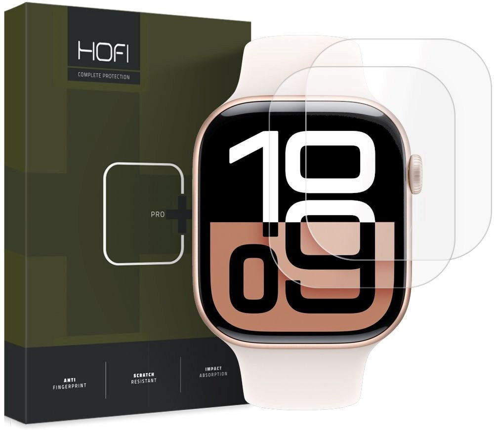 Apple Watch 11 / 10 (42mm) Hofi Hydroflex Pro+ Skærmbeskyttelsesfilm - 2 Pak - Gennemsigtig