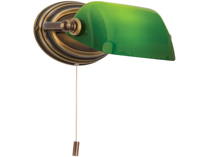 Briamond Wandlampe Harvard Patina Messing/Glas B 20 cm - Wandlampe