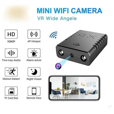 Mini-Spionagekamera mit versteckter Kamera, HD 480p, WLAN-Sicherheitskameras, kabellose Nanny-Cam mit Bewegungserkennung, Nachtsicht, Telefon-App für die Videoüberwachung im Innenbereich des Homeoffice