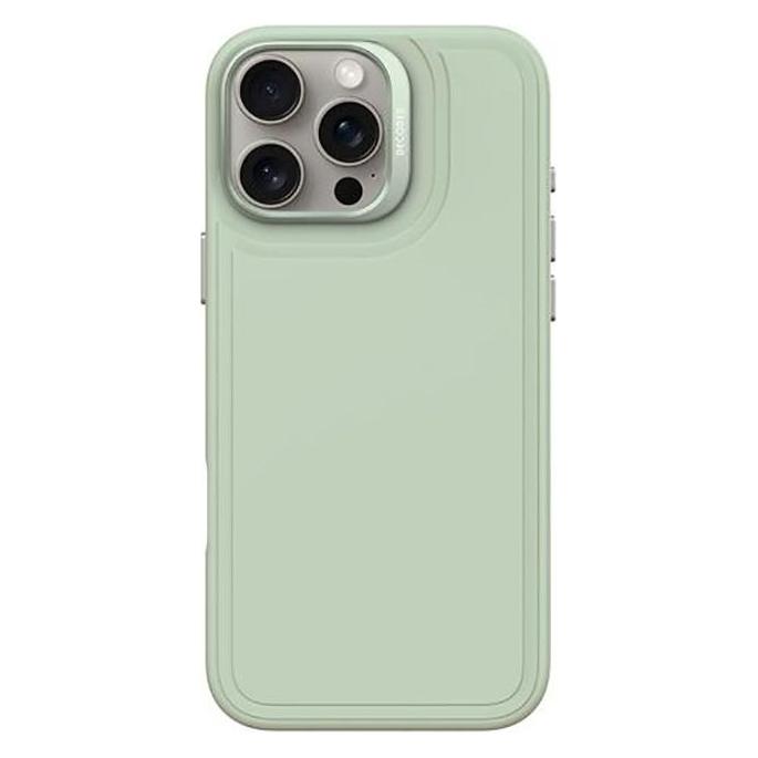 Decoded AntiMicrobial Silicone Stacks Backcover Case with MagSafe for iPhone 16 Pro Max - Green (Apple iPhone 16 Pro Max) (D25IPO16PMBCST9MN-0)