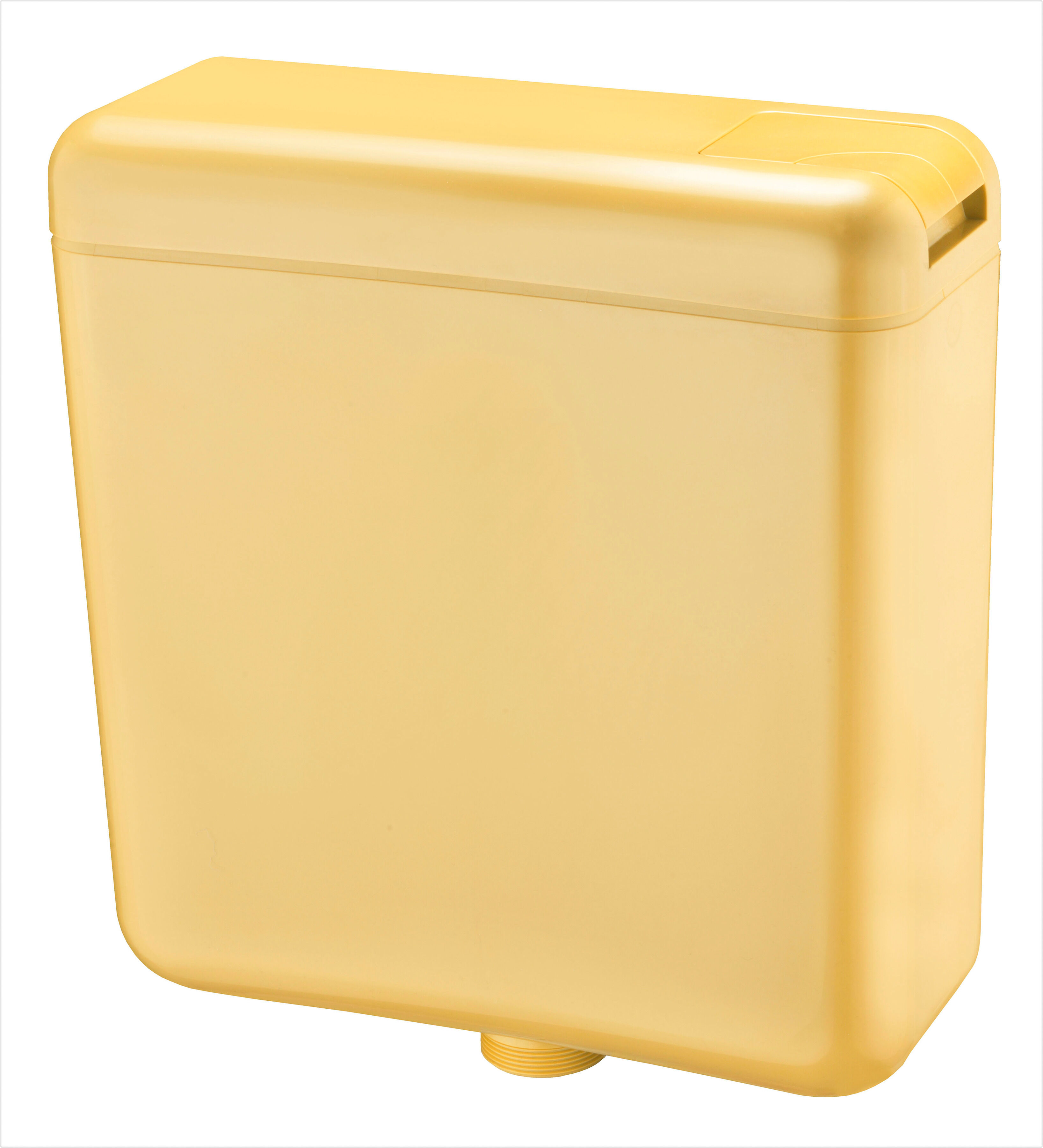 Spülkasten CORNAT "curry", gelb (curry), B:38,4cm H:40cm T:13,6cm, Kunststoff, Spülkästen, Spülmenge einstellbar