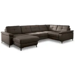 ComfortPlan Wohnlandschaft Girona Mikrofaser Braun Nougat