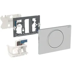 Geberit Sigma10 WC-Steuerung 115867SN5 Edelstahl, Funk/Netz, 1-Mengen-Spülung, für Stützklappgriff