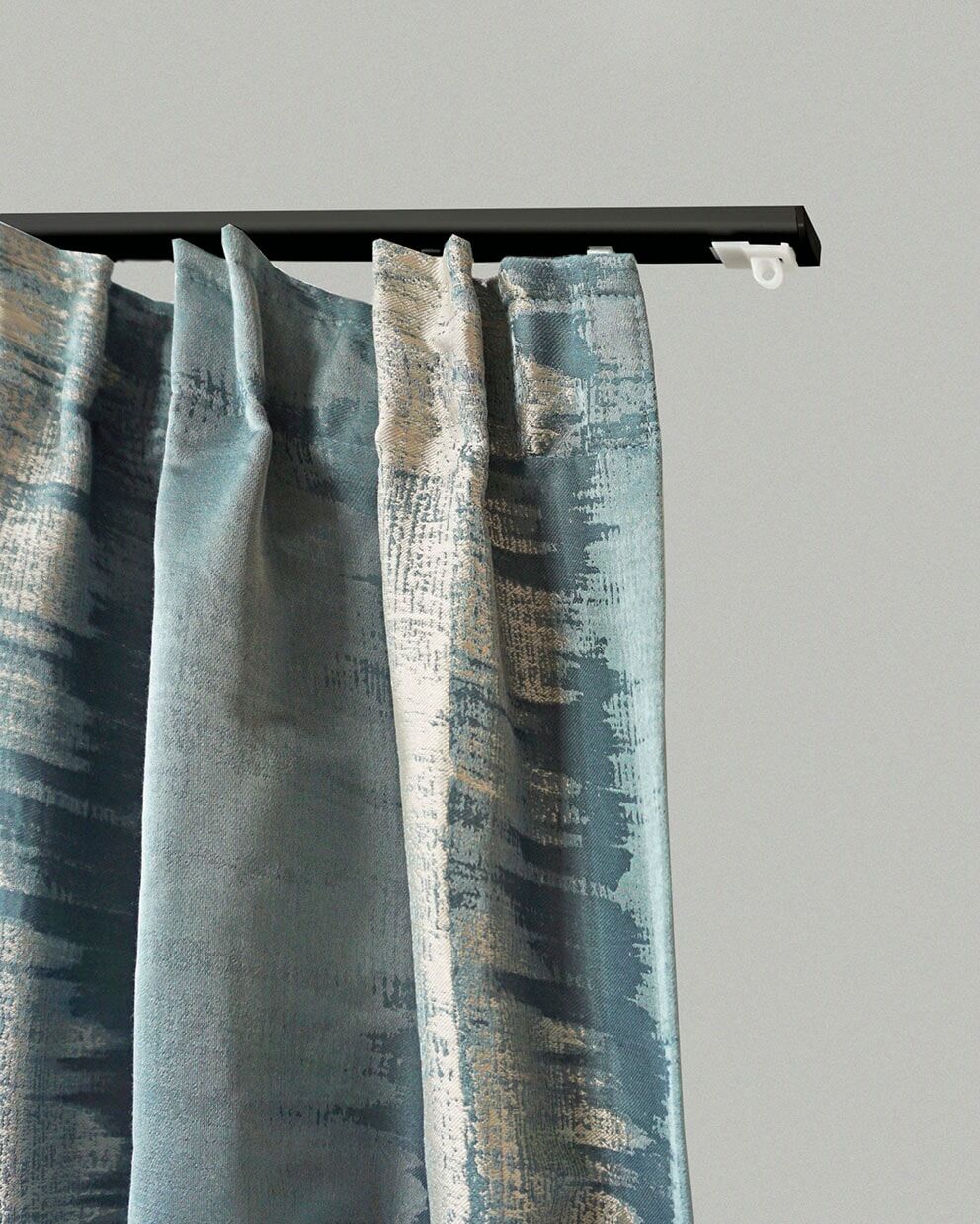 Gardinenschiene GARESA "100", schwarz, L:340cm, Gardinenstangen, Gardinenschiene, schlichte Aluminium-Innenlaufgarnitur, verlängerbar, Deckenmontage