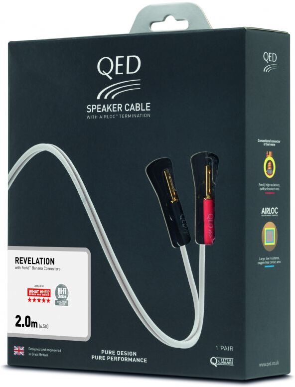 QED Signature Revelation med kontakter 2 x 5 meter Vit