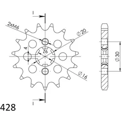 Supersprox Ritzel 428 17Z
