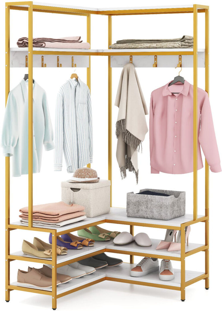 Rio 90 cm Clothes Rack White/Gold